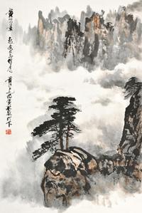 黄纯尧 黄山小景 镜心