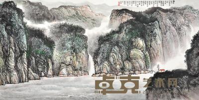 黄纯尧 山峡风光 镜心 134×68cm