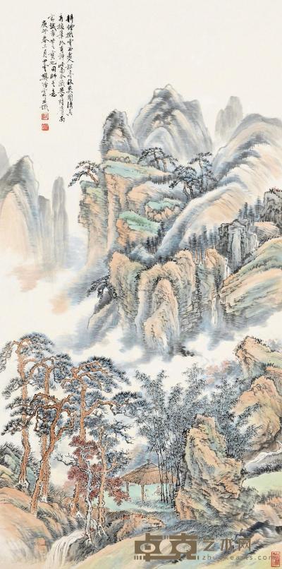 樊浩霖 庚午（1930）年作 松亭秋爽 立轴 137×68cm