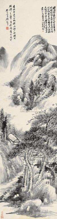 顾麟士 癸巳（1893）年作 水阁松风 立轴
