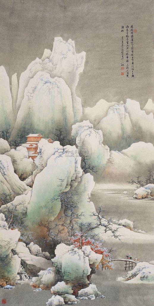 苏小松 壬辰（2012）年作 踏雪归朝 镜片