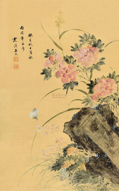 王武 癸亥（1683）年作 春花烂漫 屏轴