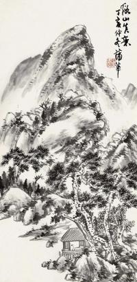 蒲华 丁亥（1887）年作 溪山真意 立轴