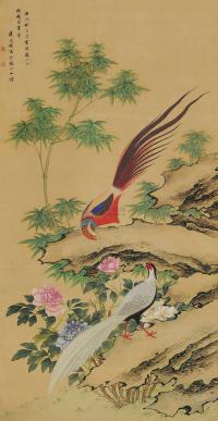 蒋廷锡 庚戌（1730）年作 富贵平安 立轴