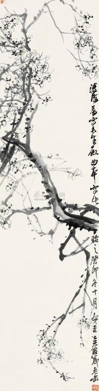 吴昌硕 癸卯（1903）年作 墨梅图 立轴
