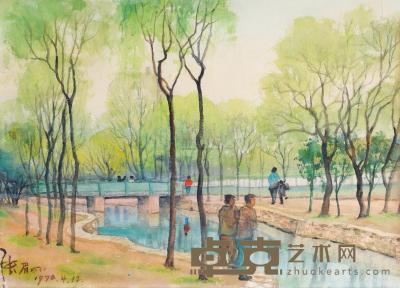 张眉荪 1970年作 风景 35.5×48.5cm