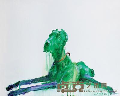 周春芽 绿狗 80×100cm