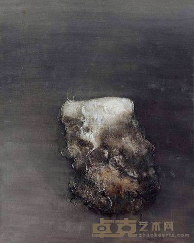 周春芽 1994年作 黑灰色的石头 100×80cm