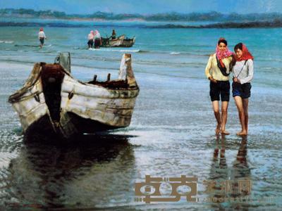 陈逸鸣 1993年作 渔家女 97×127cm