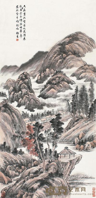 朱梅邨 仿大痴山水 镜片 105×51.2cm