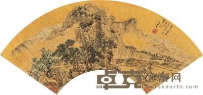 王原祁 壬戌（1682）年作 云峰迭翠 扇片 16.5×49cm