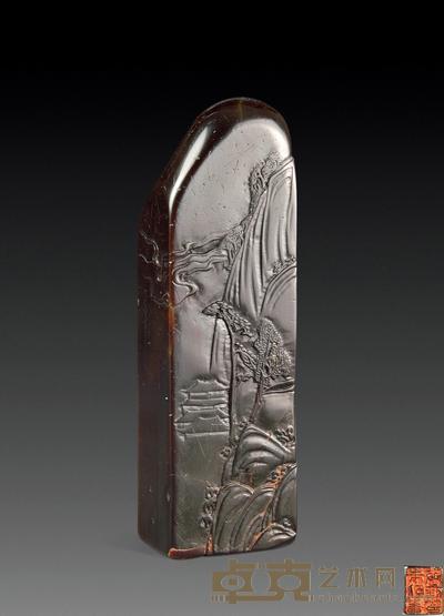 寿山吊笕石 溥意日字章 11×3.5×2.5cm