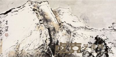 杨善深  雪山客旅图 34.5×69 cm