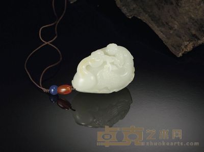 洪新华 我如意 白玉挂件 55×40×30mm