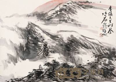 张志民 山水 册页 83.5×59.5cm