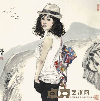 桑建国 人物 68*69cm约4.2平尺