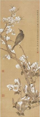陈之佛 梨花翠鸟图