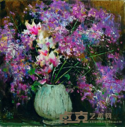 苏天赐 紫薇 55×56cm