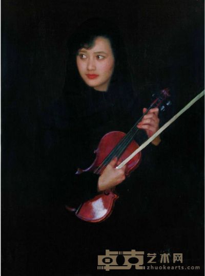 陈衍宁 小提琴手 81×61cm