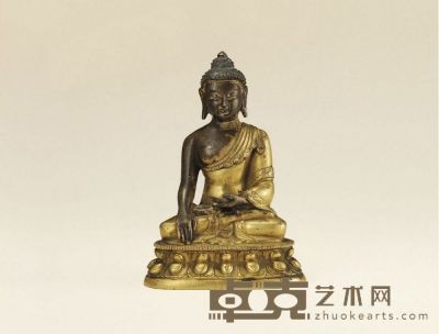 清·铜鎏金释迦牟尼像 高：10.5cm