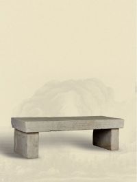 明·汉白玉素工长方形石桌