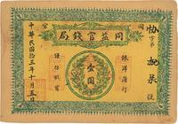 民国拾三年（1924年）同益官钱局壹圆