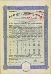 昭和十八年（1943年）中央地产股份有限公司债券5000元