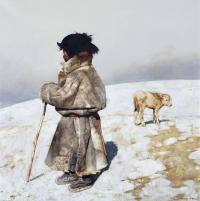 艾轩 1987年作 雪原牧童