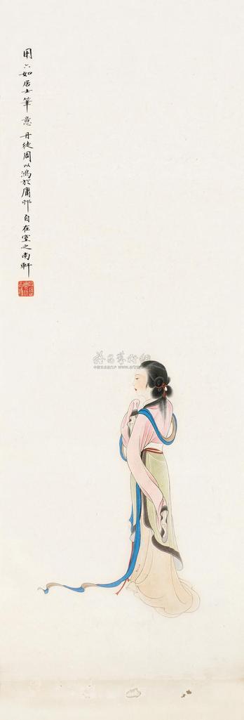 周以鸿 仕女 镜片