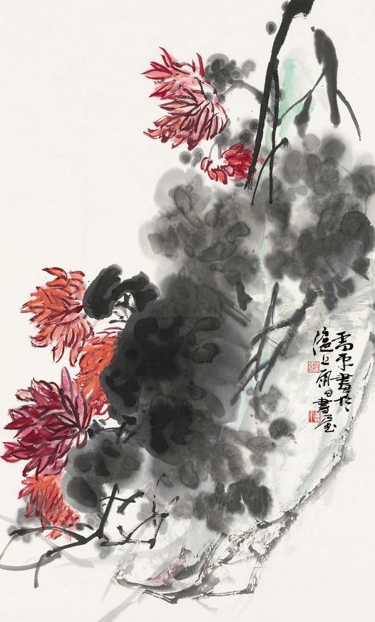 张雷平 菊花图 镜片