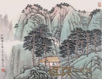 宋玉麟 松壑晴峦图 31*41*1