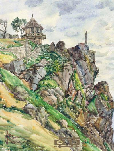 张眉孙 1952年作 高瞻远瞩 42.5×32.5cm