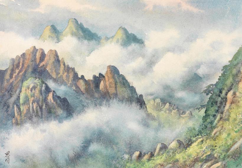 潘思同 1963年作 黄山风景