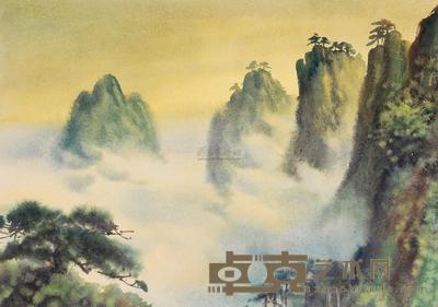 潘思同 1963年作 黄山云霞 27×38cm