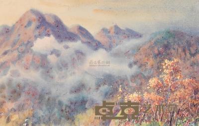 潘思同 1963年作 黄山秋景 23.7×36.7cm