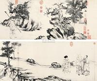 国立故宫博物院馆藏名画《明 唐寅 临李公麟饮中八仙图》设色纸本、绫裱手卷一件（原大复制品）