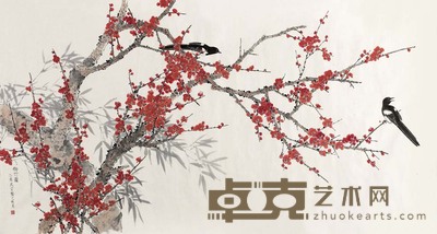 龚文桢 梅竹图 97×179 cm 38 1/4×70 1/2 in 约15.6平尺