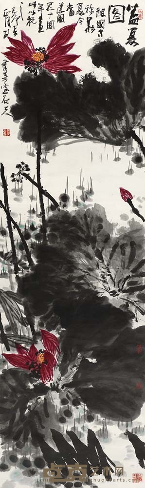 郭石夫 盛夏图 206×61 cm 81 1/8×24 in 约11.3平尺