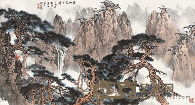 白雪石 黄山天下奇 96×180 cm 37 3/4×70 7/8 in 约15.6平尺