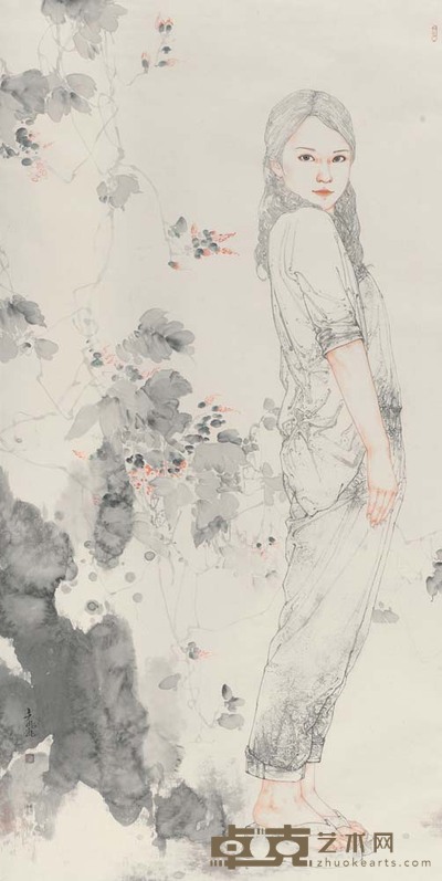 郝孝飞 花季系列二十 140×70cm 55 1/8×27 4/8 in.