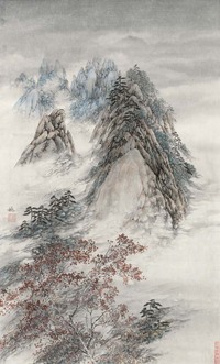 姚媛 黄山花楸图