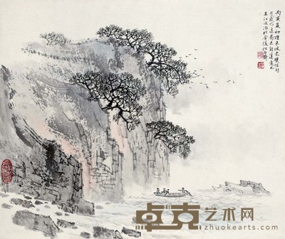 宋文治　东坡赤壁图 37×44.5 cm.?14 1/2×17 3/8 in.?约1.5平尺