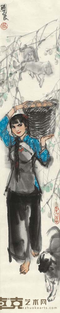史国良    丰收图 85×17 cm.?33 1/2×6 3/4 in.?约1.3平尺