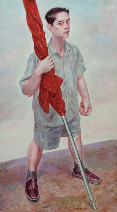 李贵男 旗手 180×100cm?70 7/8×39 3/8 in.