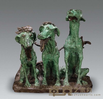 周春芽 桃园三结义 43×27×43cm?16 7/8×10 5/8×16 7/8 in