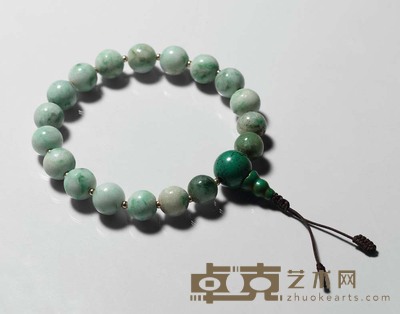 清代 翡翠珠串 18粒