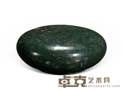 清 海藻玛瑙雕印泥盒 D 9.9 cm.