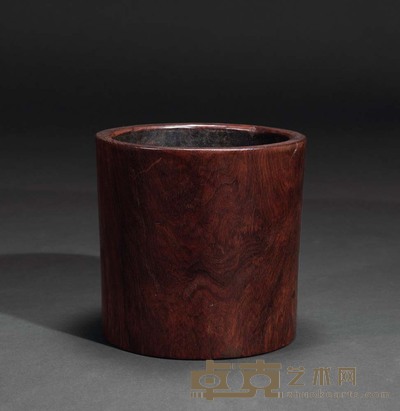 清 黄花梨大笔筒 H 14.3 cm.