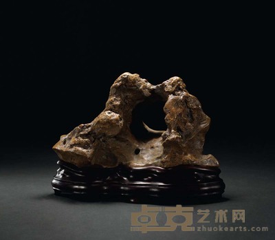 民国 汉黄石摆件 连座H 25 cm.