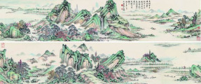 张克龢 1936年作 江南水乡图 手卷